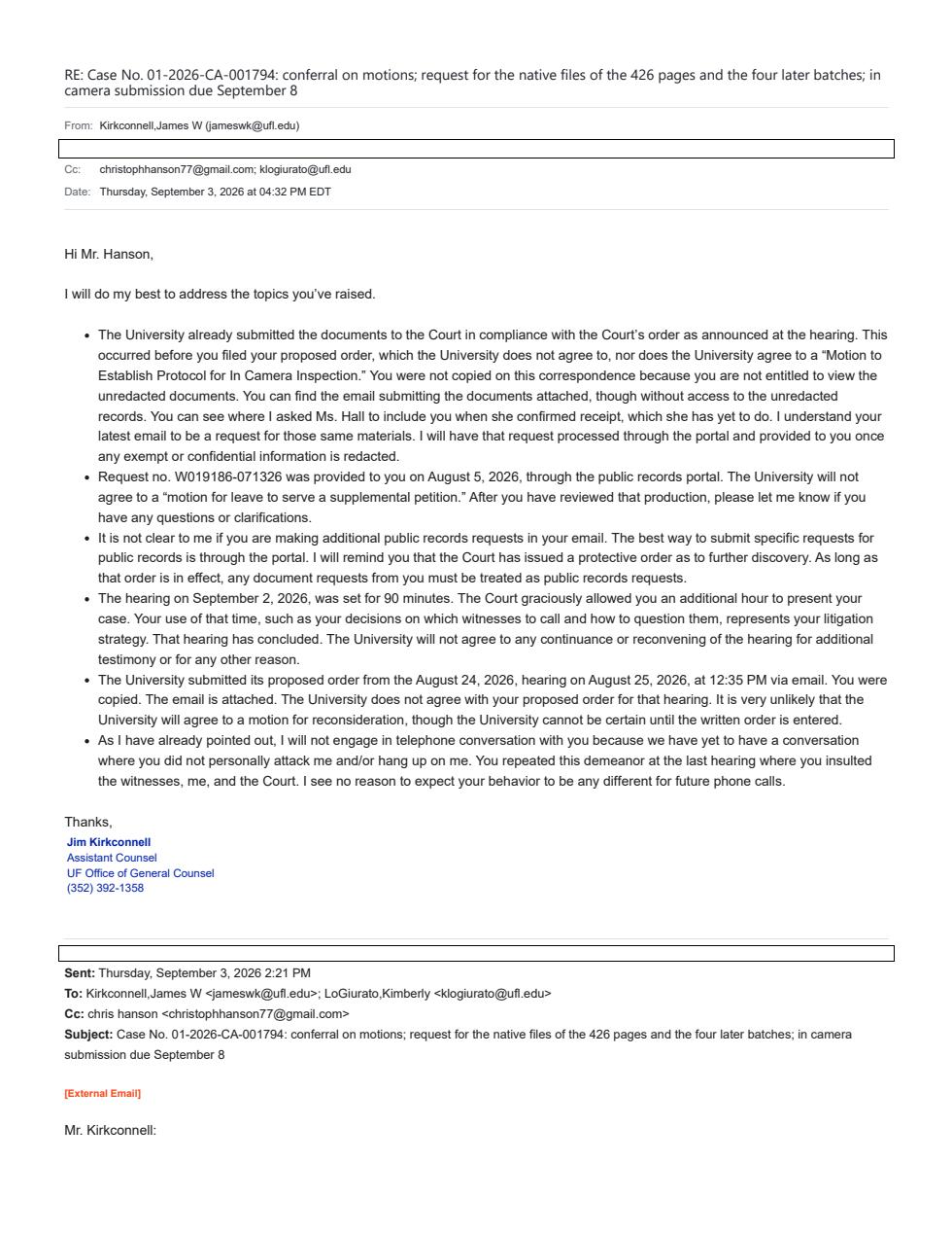 Email 9/3